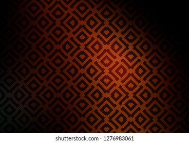 Dark Orange vector pattern with lines, rectangles. Colorful lines, squares on abstract background with gradient. Smart design for your business advert.