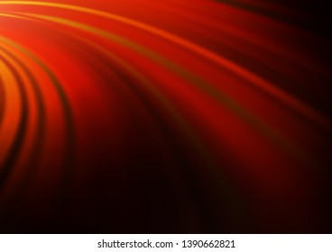 Dark Orange vector pattern with lines, ovals. Modern gradient abstract illustration with bandy lines. Pattern for your business design.