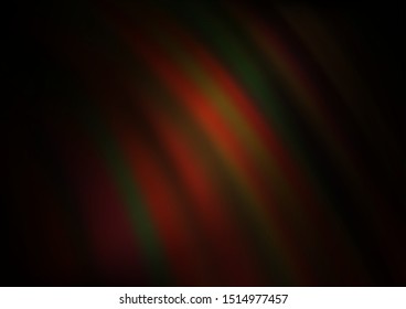 Dark Orange vector pattern with lines, ovals. Modern gradient abstract illustration with bandy lines. A completely new marble design for your business.