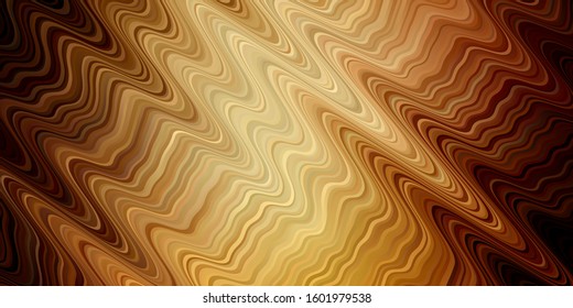 Dark Orange vector pattern with lines. Abstract illustration with gradient bows. Smart design for your promotions.