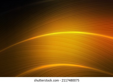 Dark Orange vector pattern with lines. Shining colorful illustration in simple curve style. Brand new design for your ad.