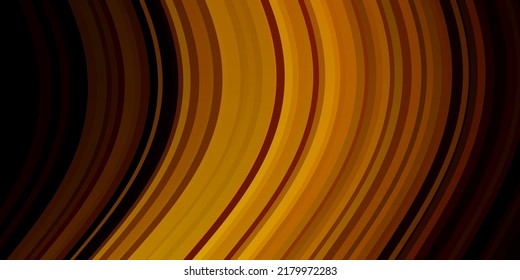 Dark Orange vector pattern with lines. Colorful illustration with curved lines. Pattern for busines booklets, leaflets