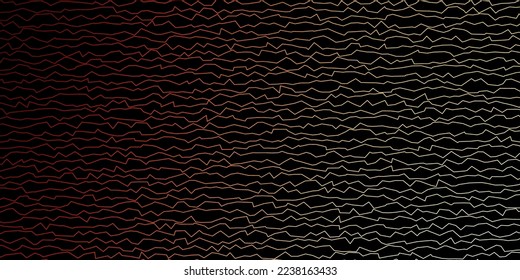 Dark Orange vector pattern with lines. Colorful illustration with curved lines. Pattern for business booklets, leaflets