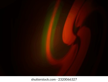 Dark Orange vector pattern with lines, ovals. Shining illustration, which consist of blurred lines, circles. New composition for your brand book.