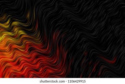 Dark Orange vector pattern with liquid shapes. Creative geometric illustration in marble style with gradient. The template for cell phone backgrounds.