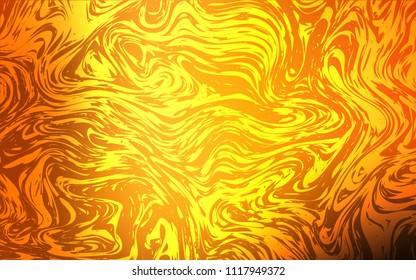 Dark Orange vector pattern with liquid shapes. Modern gradient abstract illustration with bandy lines. New composition for your brand book.