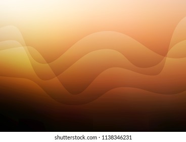 Dark Orange vector pattern with liquid shapes. A sample with blurred bubble shapes. The best blurred design for your business.