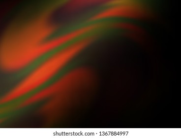Dark Orange vector pattern with liquid shapes. Blurred geometric sample with gradient bubbles.  The best blurred design for your business.