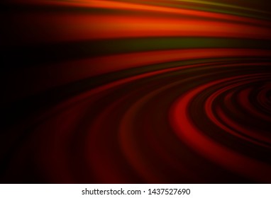 Dark Orange vector pattern with liquid shapes. A sample with blurred bubble shapes. Brand new design for your ads, poster, banner.