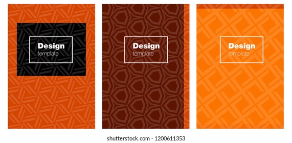Dark Orange vector pattern for magazines. Abstract booklet on colored background with gradient. New design for cover of books.