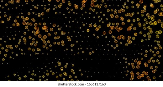 Dark Orange vector pattern with magic elements. Abstract illustration with gothic gradient shapes. Simple design for occult depiction.