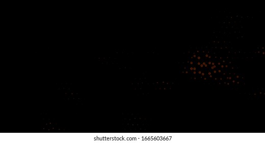 Dark Orange vector pattern with magic elements. Colorful mystic symbols with a gradient in ancient style. Best design halloween events.