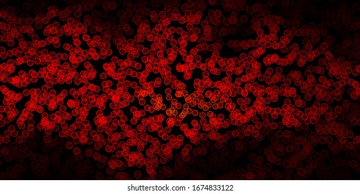 Dark Orange vector pattern with magic elements. Colorful vintage illustration with gradient alchemy shapes. Simple base for your occult design.