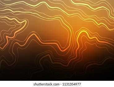 Dark Orange vector pattern with narrow lines. Shining colored illustration with narrow lines. Smart design for your business advert.