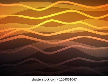 Dark Orange vector pattern with narrow lines. Shining colored illustration with narrow lines. The pattern can be used for websites.