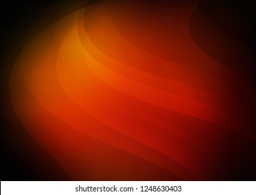 Dark Orange vector pattern with narrow lines. Decorative shining illustration with lines on abstract template. Best design for your ad, poster, banner.