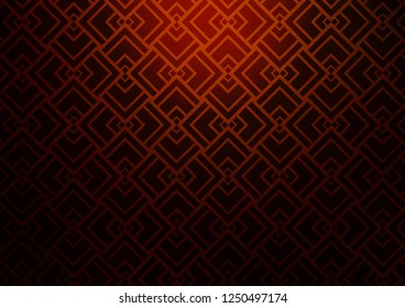 Dark Orange vector pattern with narrow lines. Shining colored illustration with narrow lines. Best design for your ad, poster, banner.