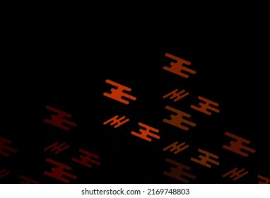 Dark Orange vector pattern with narrow lines. Blurred decorative design in simple style with lines. Best design for your ad, poster, banner.