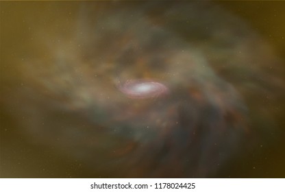 Dark Orange vector pattern with night sky stars. Shining colored illustration with bright astronomical stars. Pattern for astrology websites.