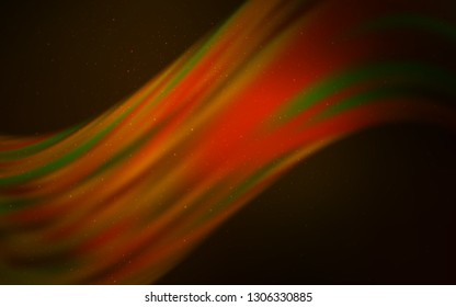 Dark Orange vector pattern with night sky stars. Shining illustration with sky stars on abstract template. Pattern for astronomy websites.