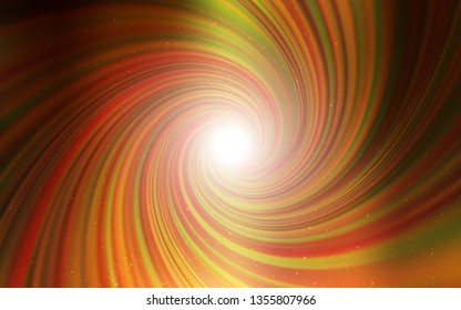 Dark Orange vector pattern with night sky stars. Blurred decorative design in simple style with galaxy stars. Best design for your ad, poster, banner.