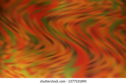 Dark Orange vector pattern with night sky stars. Shining colored illustration with bright astronomical stars. Pattern for astronomy websites.