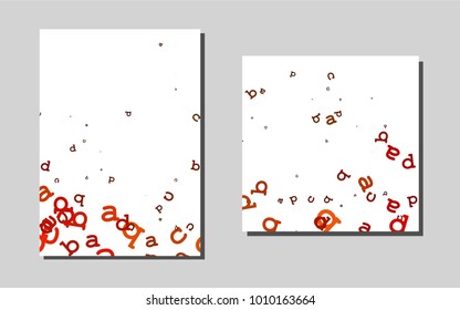 Dark Orange vector pattern for posters. Glitter abstract design concept with text box. The pattern can be used for any ad, booklets.