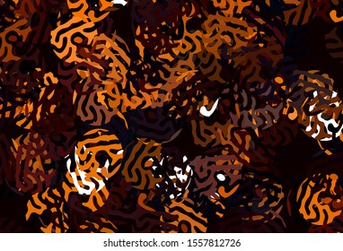 Dark Orange vector pattern with random forms. Modern abstract illustration with colorful random forms. Best smart design for your business.