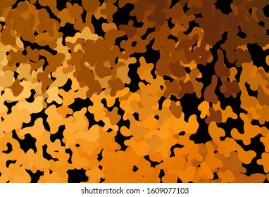 Dark Orange vector pattern with random forms. Modern abstract illustration with colorful random forms. Simple design for your web site.