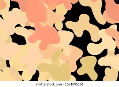 Dark Orange vector pattern with random forms. Simple colorful illustration with abstract gradient shapes. Modern design for your business card.
