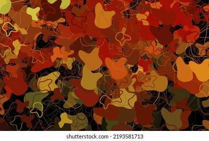 Dark Orange vector pattern with random forms. Modern abstract illustration with colorful random forms. Modern design for your business card.