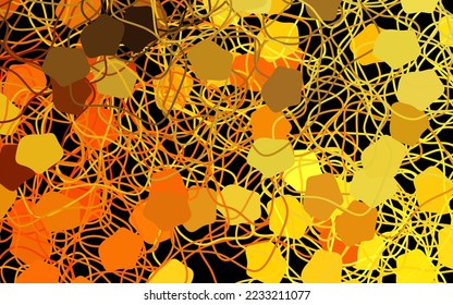 Dark Orange vector pattern with random forms. Illustration with colorful gradient shapes in abstract style. Background for a cell phone.