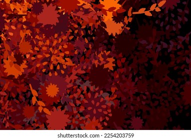 Patrón vector naranja oscuro con formas aleatorias. Diseño decorativo en estilo abstracto con formas aleatorias. Diseño moderno para su tarjeta de visita.