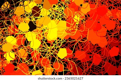 Dark Orange vector pattern with random forms. Decorative design in abstract style with random forms. Modern design for your business card.