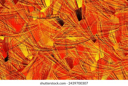 Dark Orange vector pattern with random forms.