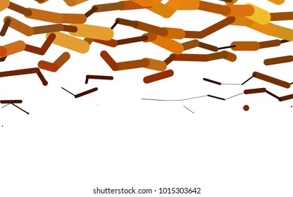 Dark Orange vector pattern with rounded lines. Blurred decorative design in simple style with lines. The template can be used as a background.