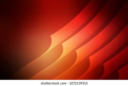 Dark Orange vector pattern with sharp lines. Lines on blurred abstract background with gradient. Template for your beautiful backgrounds.
