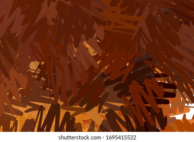 Dark Orange vector pattern with sharp lines. Lines on blurred abstract background with gradient. Pattern for ad, booklets, leaflets.
