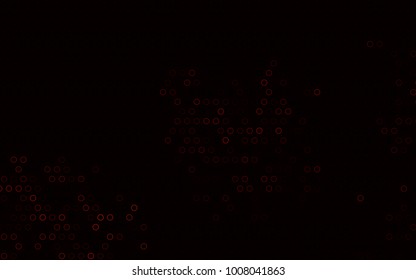 Dark Orange vector  pattern with spheres. Illustration with set of shining colorful abstract circles. The pattern can be used for aqua ad, booklets.