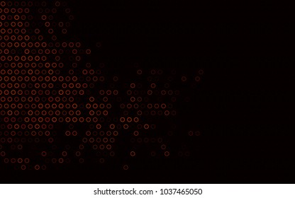 Dark Orange vector  pattern with spheres. Beautiful colored illustration with blurred circles in nature style. Beautiful design for your business natural advert.