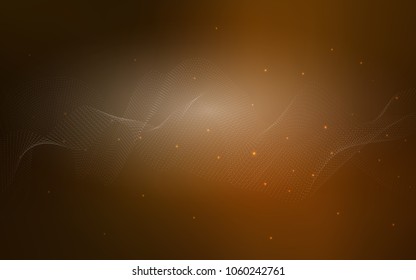 Dark Orange vector pattern with spheres. Illustration with set of shining colorful abstract circles. The pattern can be used for beautiful websites.
