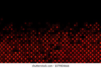 Dark Orange vector  pattern with spheres. Modern abstract illustration with colorful water drops. Beautiful design for your business natural advert.