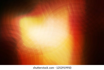 Dark Orange vector pattern with spheres. Glitter abstract illustration with blurred drops of rain. New design for ad, poster, banner of your website.