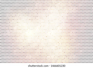 Dark Orange vector pattern with spheres. Illustration with set of shining colorful abstract circles. Design for poster, banner of websites.