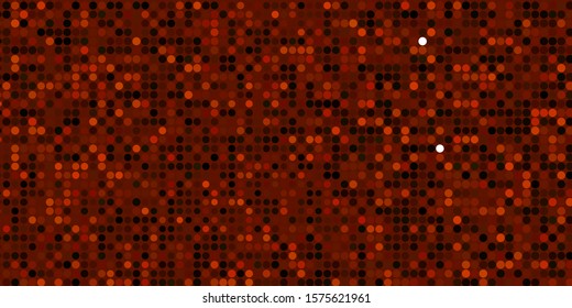 Dark Orange vector pattern with spheres. Colorful illustration with gradient dots in nature style. Pattern for wallpapers, curtains.