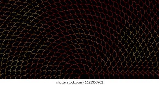 Dark Orange vector pattern with spheres. Abstract colorful disks on simple gradient background. New template for a brand book.