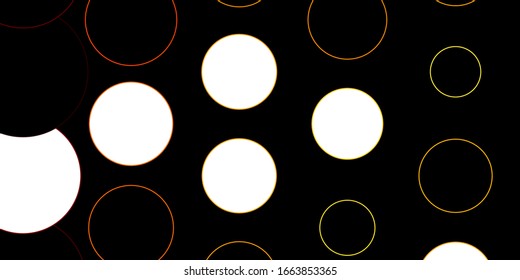 Dark Orange vector pattern with spheres. Modern abstract illustration with colorful circle shapes. Design for posters, banners.