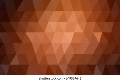 Dark Orange vector Pattern.  triangular template. Geometric sample. Repeating routine with triangle shapes. New texture for your design. Pattern can be used for background.