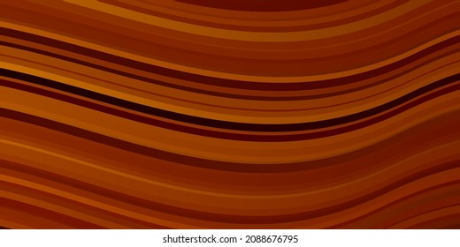 Patrón vector naranja oscuro con líneas irregulares. Ilustración abstracta con arcos de gradiente. Mejor diseño para afiches, banners.