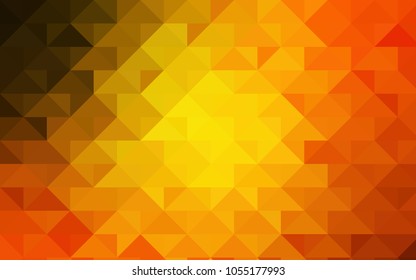 Dark Orange vector polygon abstract template. Brand-new colored illustration in blurry style with gradient. The best triangular design for your business.